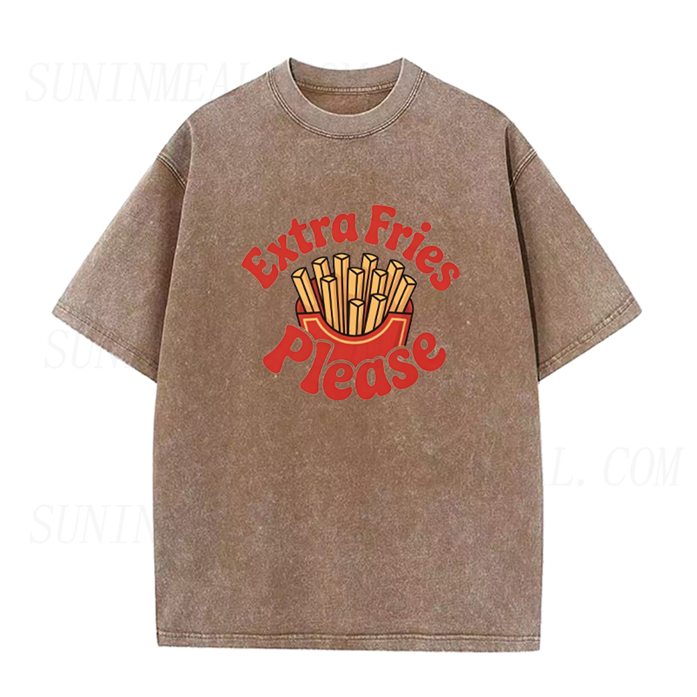 Retro Extra Fries Please Unisex Tee