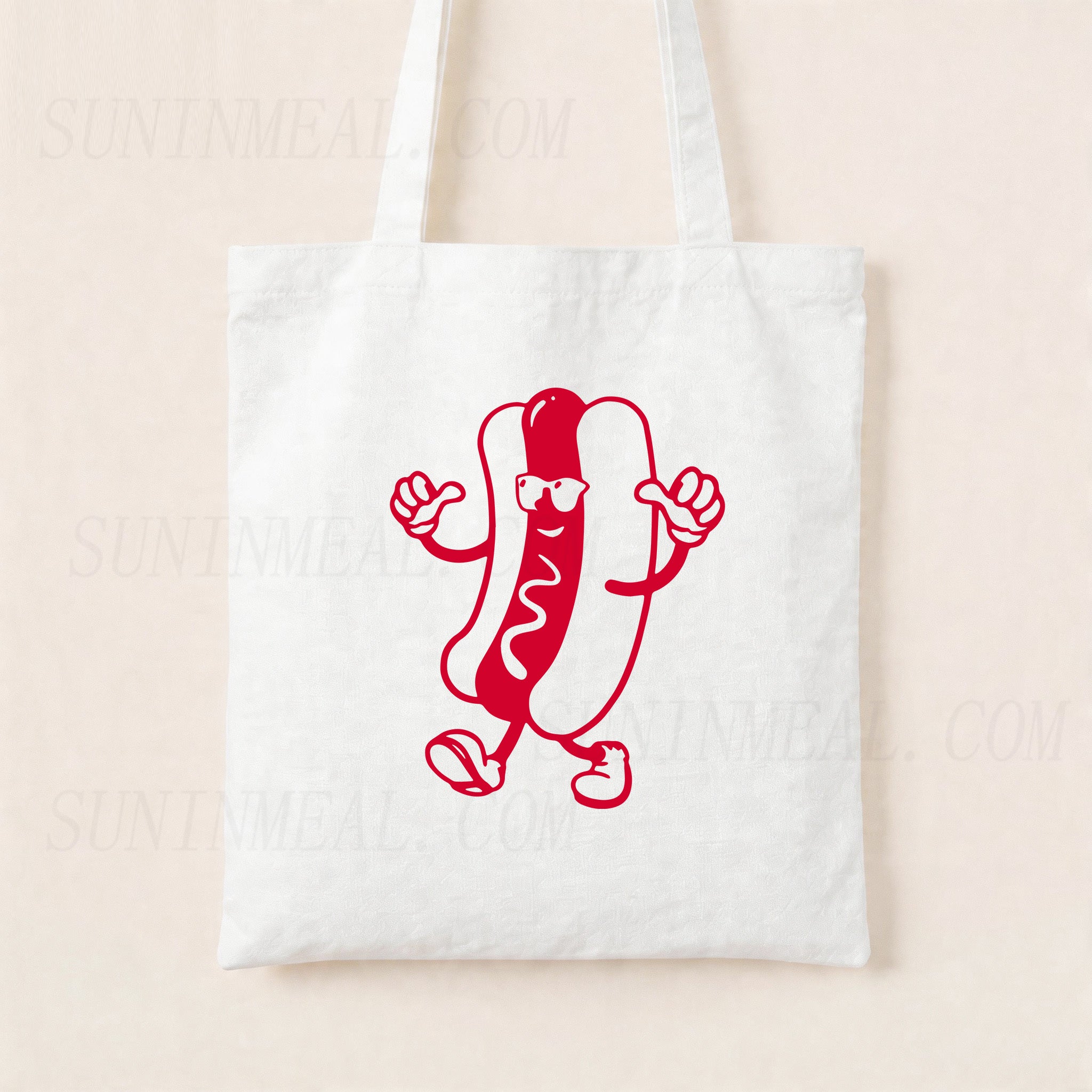 Hot Dog Canvas Tote Bag
