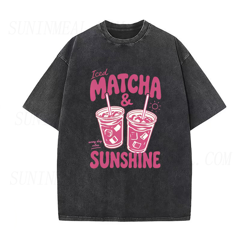 Iced Matcha & Sunshine All Day Unisex Tee