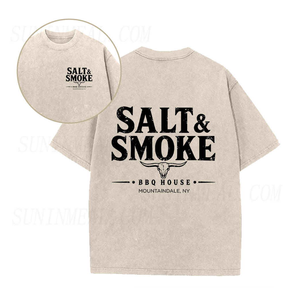 Salt & Smoke BBQ House Longhorn Skull Unisex Tee