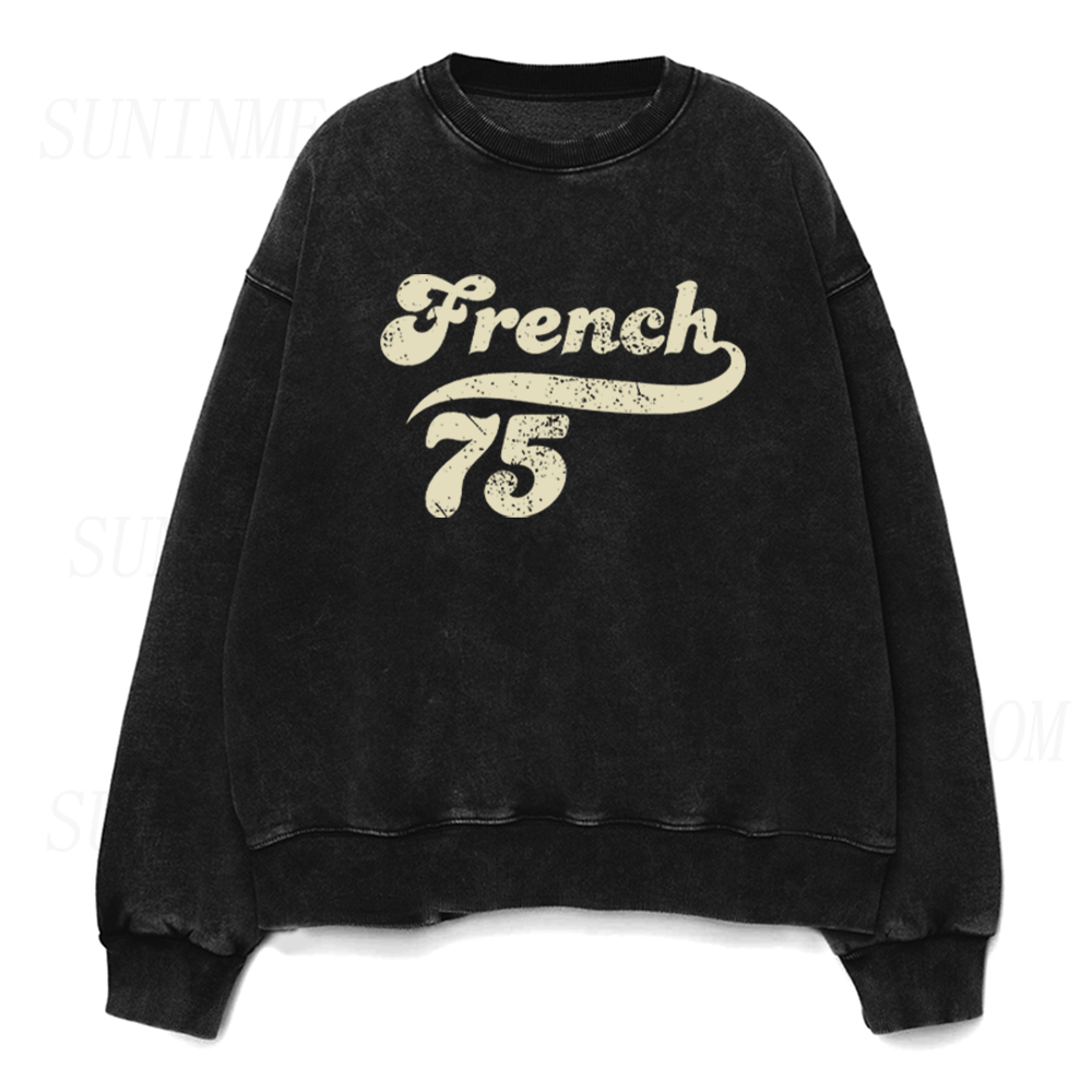Retro French 75 Cocktail Unisex Crewneck Sweatshirt