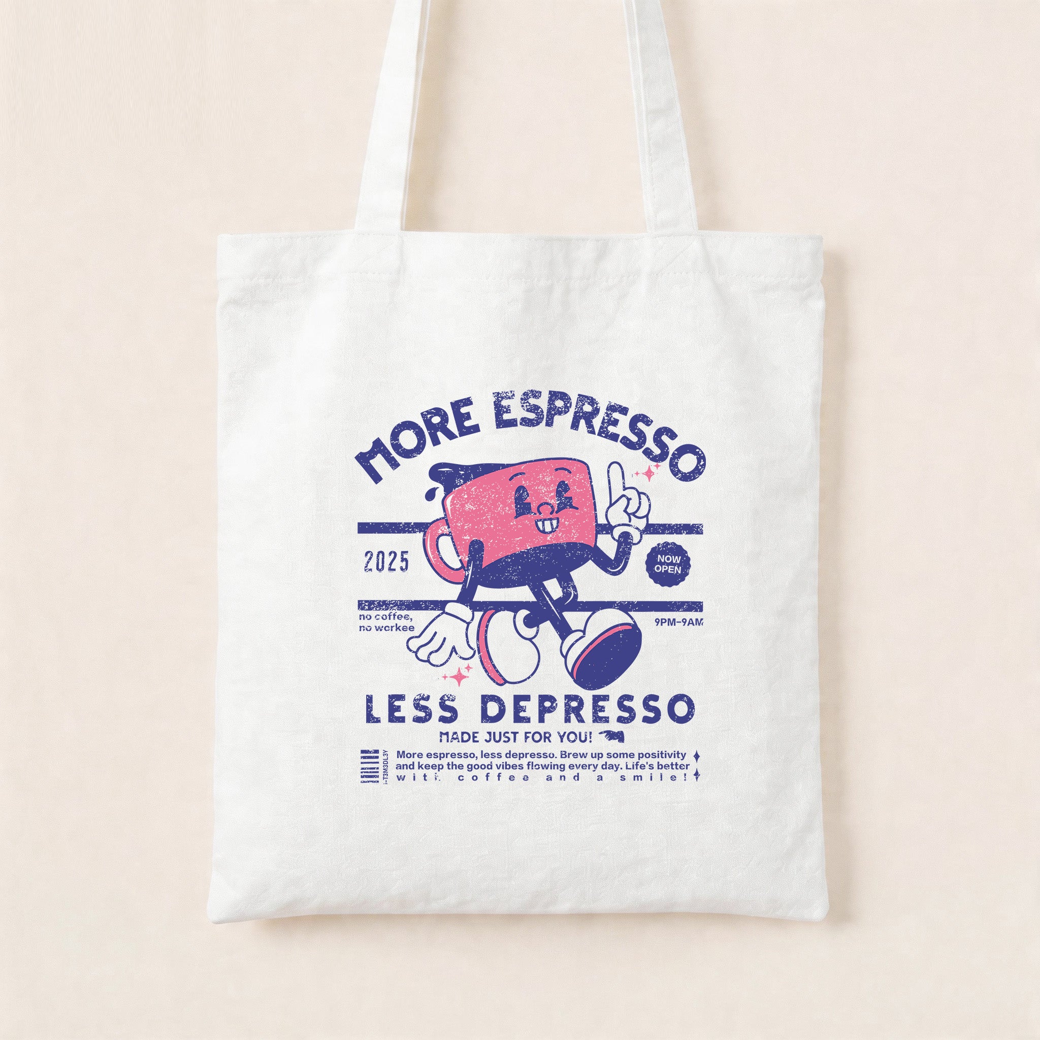 More Espresso Less Depresso Tote Bag
