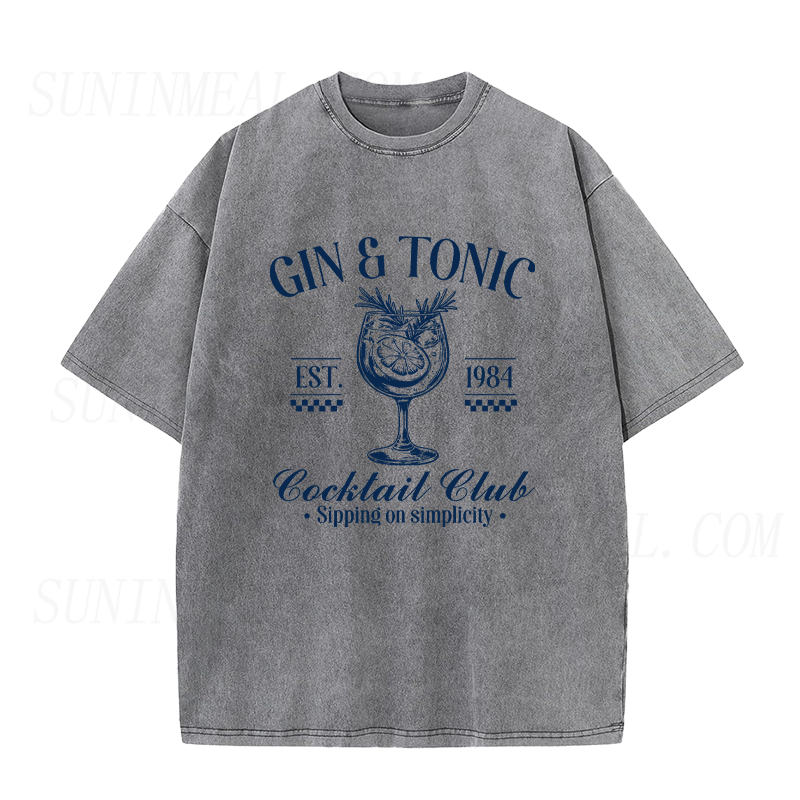 Gin and Tonic Cocktail Club Unisex Tee