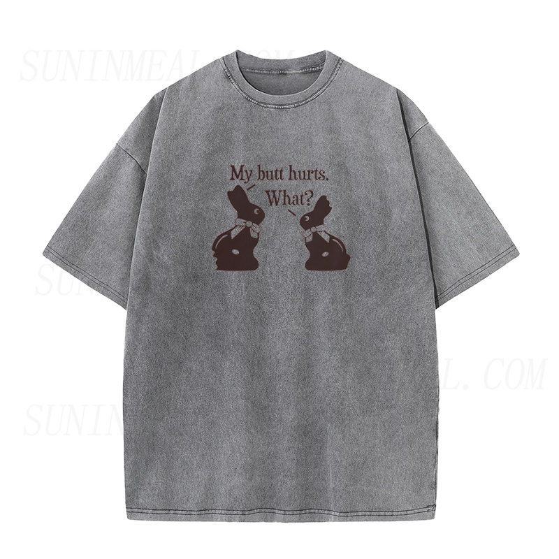 My Butt Hurts Funny Rabbit Unisex Tee