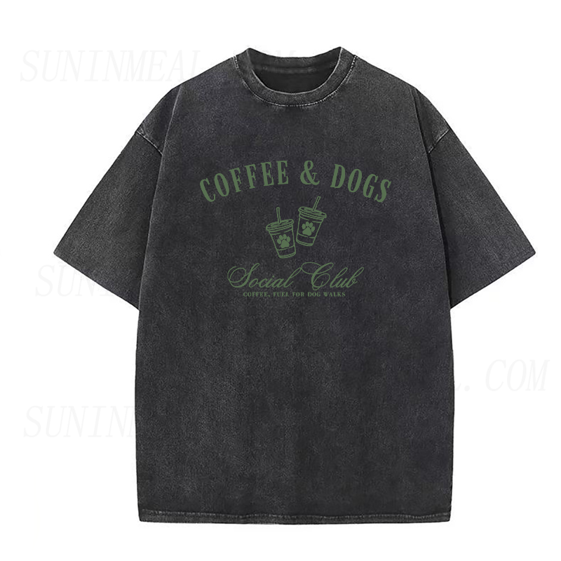 Coffee and Dogs Social Club Unisex Tee