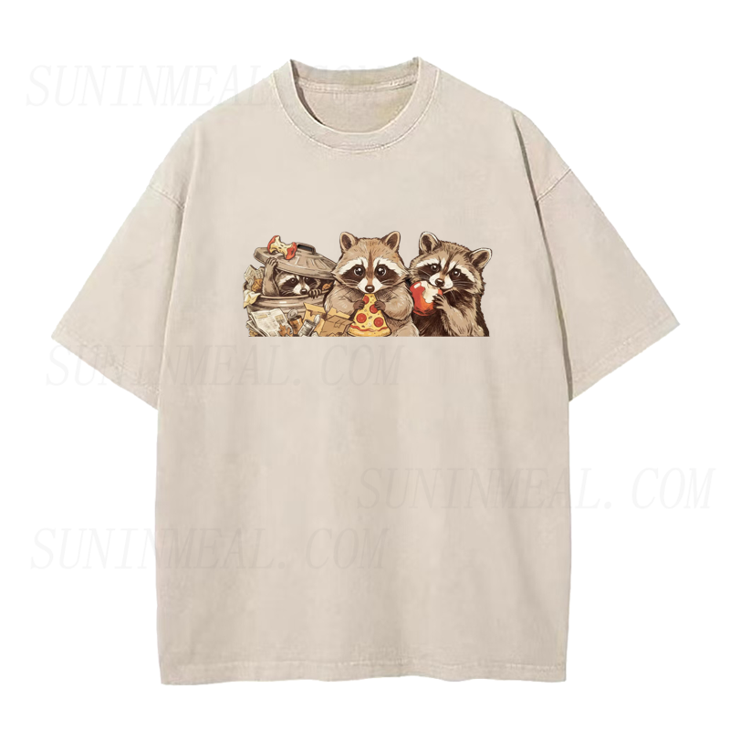 Raccoon Pizza Time Unisex Tee