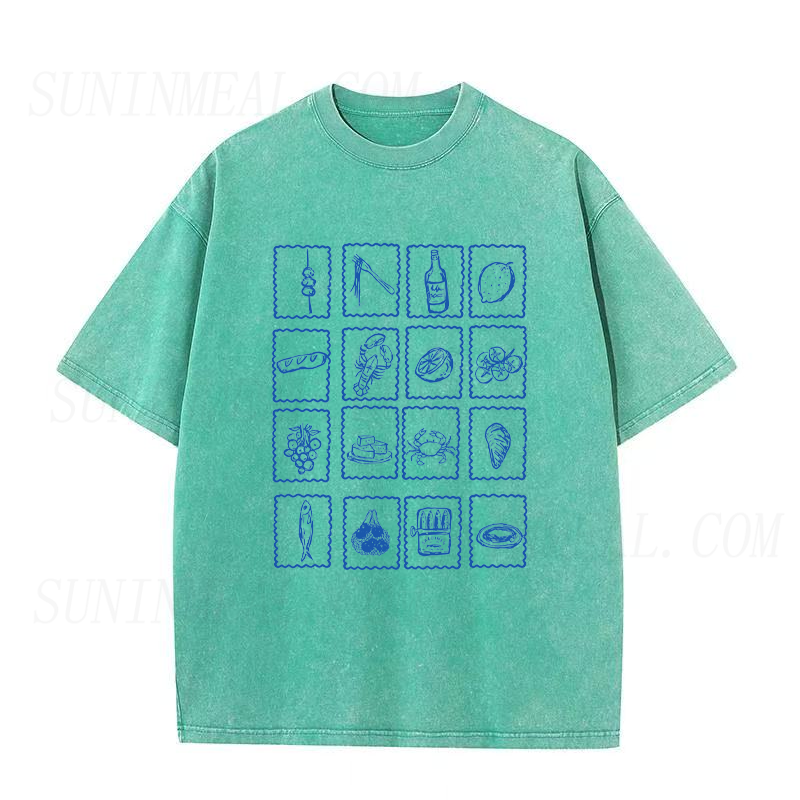 Snack & Seafood Stamp Unisex Tee