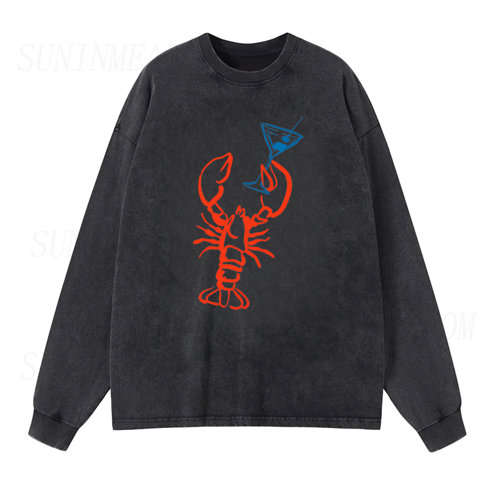 Lobster Martini Long Sleeve Unisex Tee