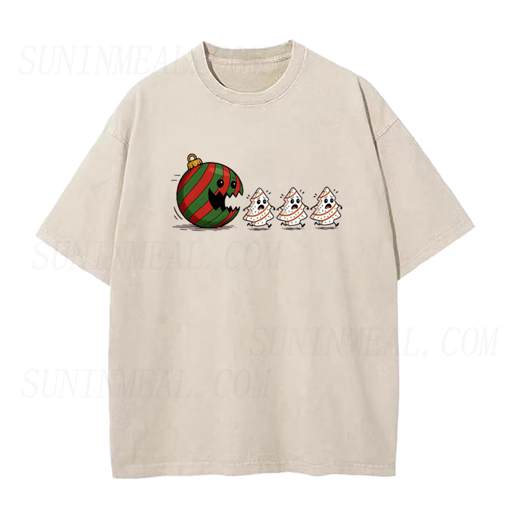 Funny Christmas Pacman Gingerbread Unisex Tee