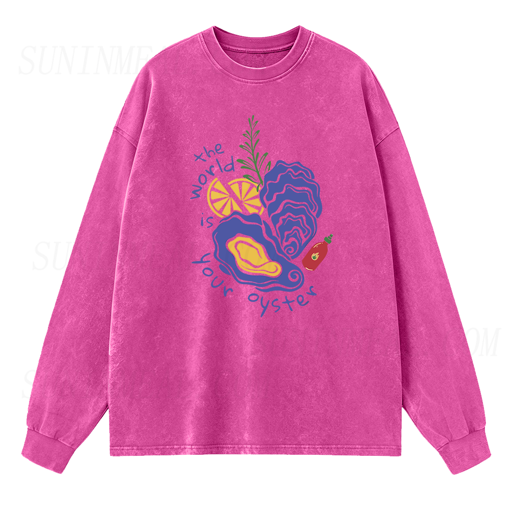 The World Is Your Oyster Long Sleeve Unisex Tee