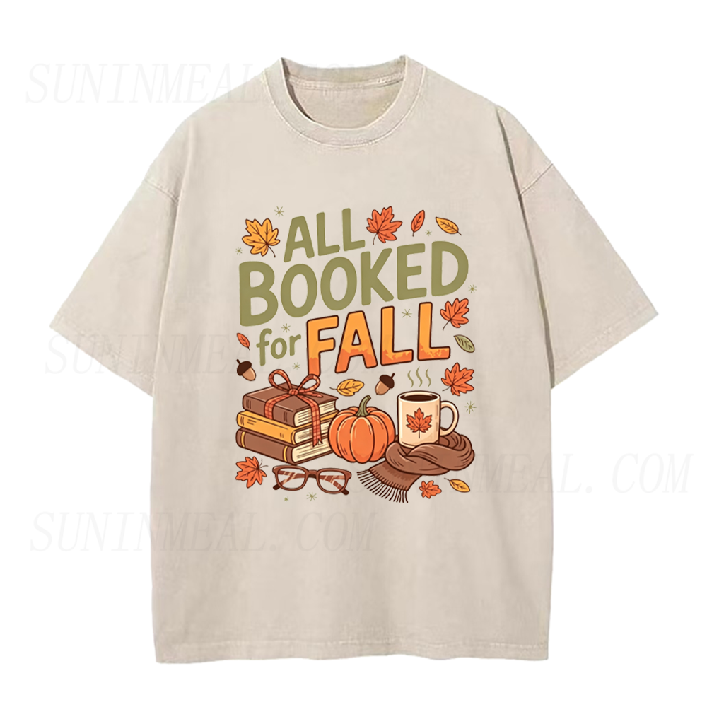 All Booked For Fall Autumn Book Pumpkin Coffee Unisex Tee