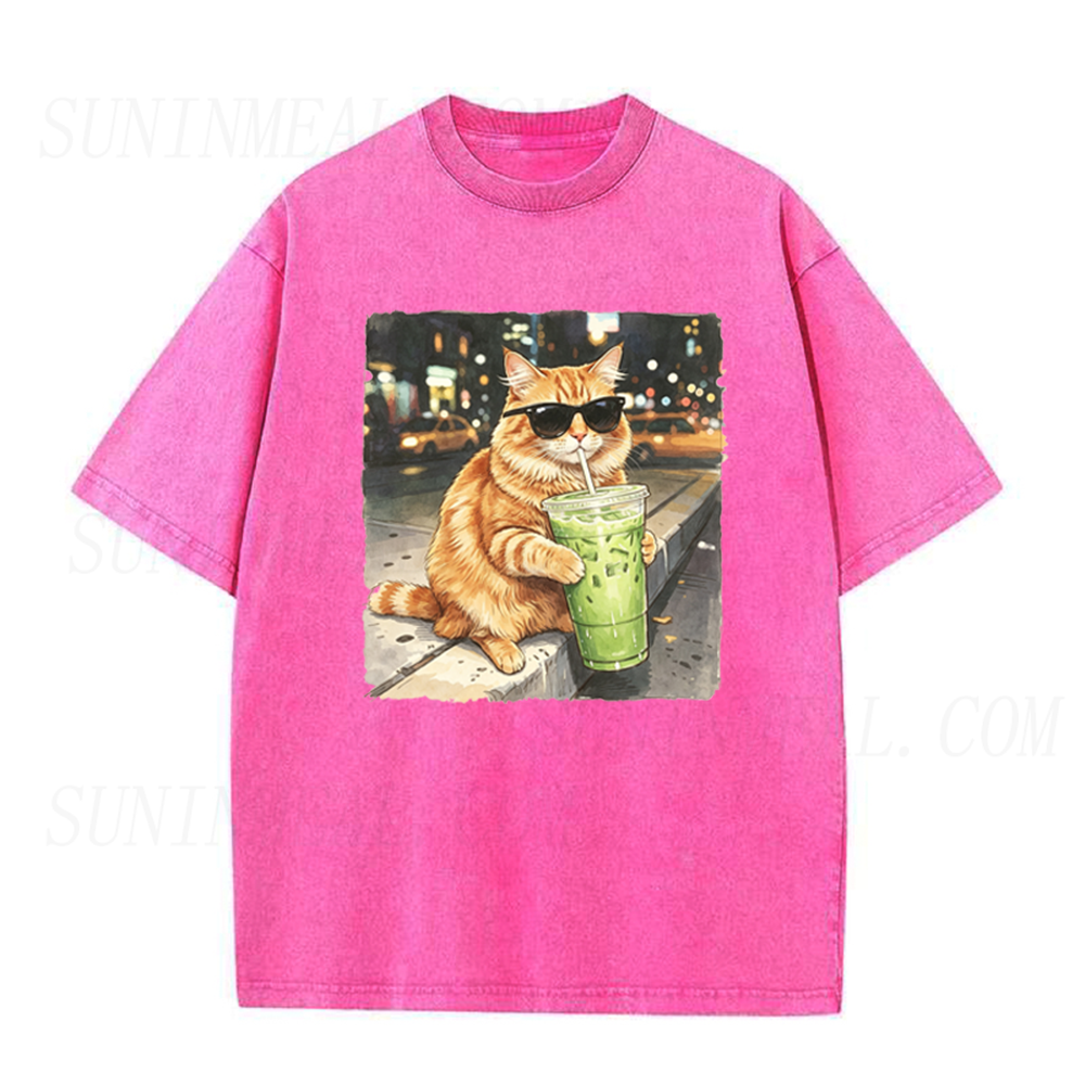 Cute Cat & Matcha Unisex Tee