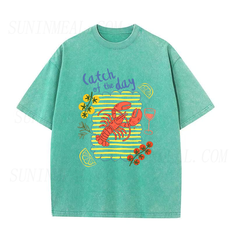 Catch of The Day Lobster & Wine Unisex Tee