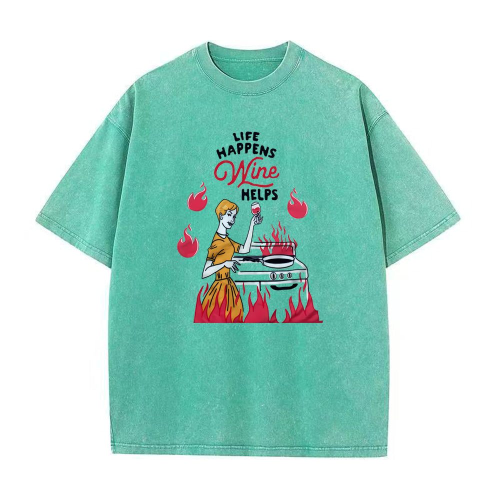 Life Happens, Wine Helps Unisex Tee