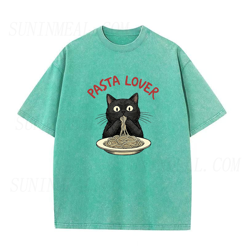 Cat Loves Pasta Unisex Tee
