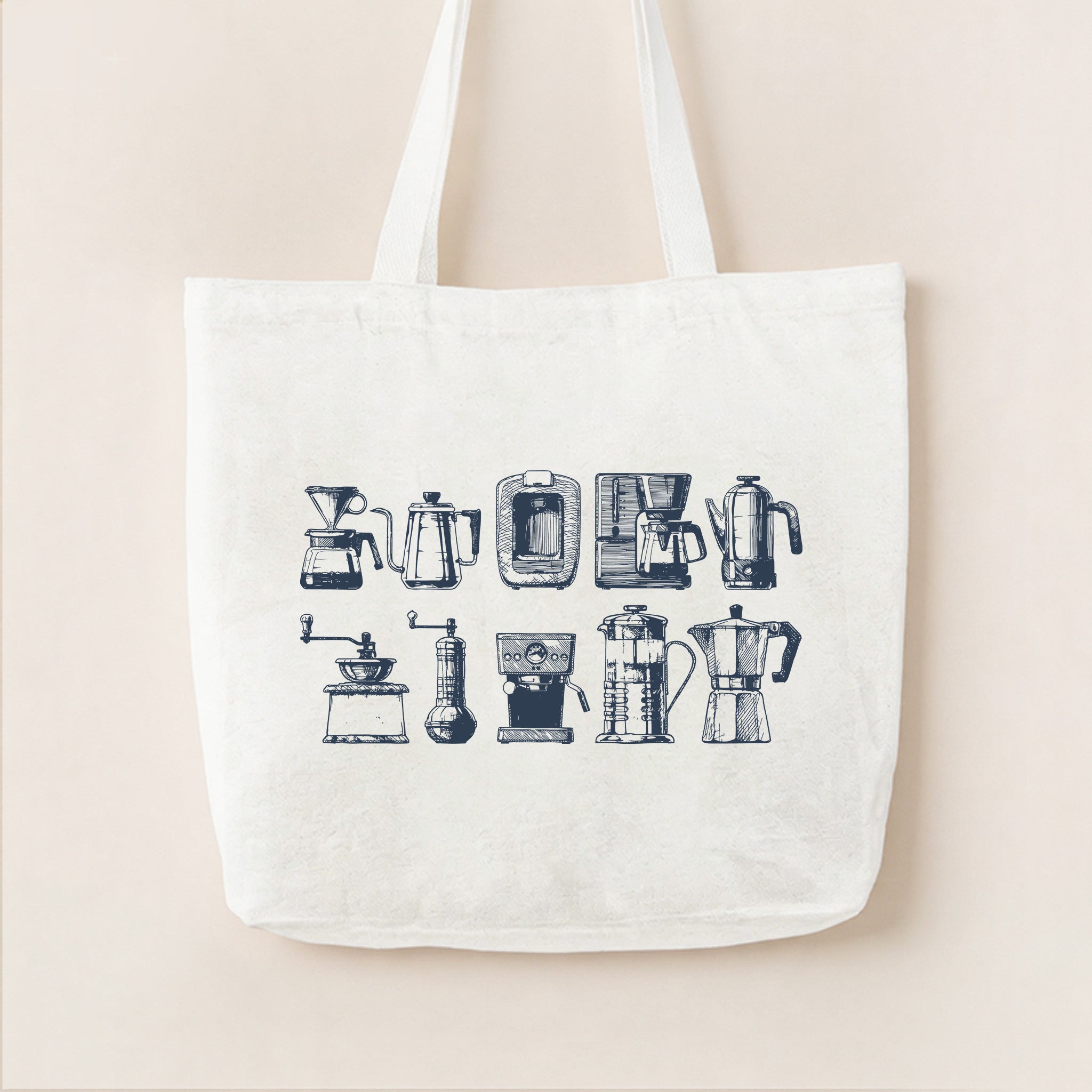 Vintage Coffee Machine Canvas Tote Bag