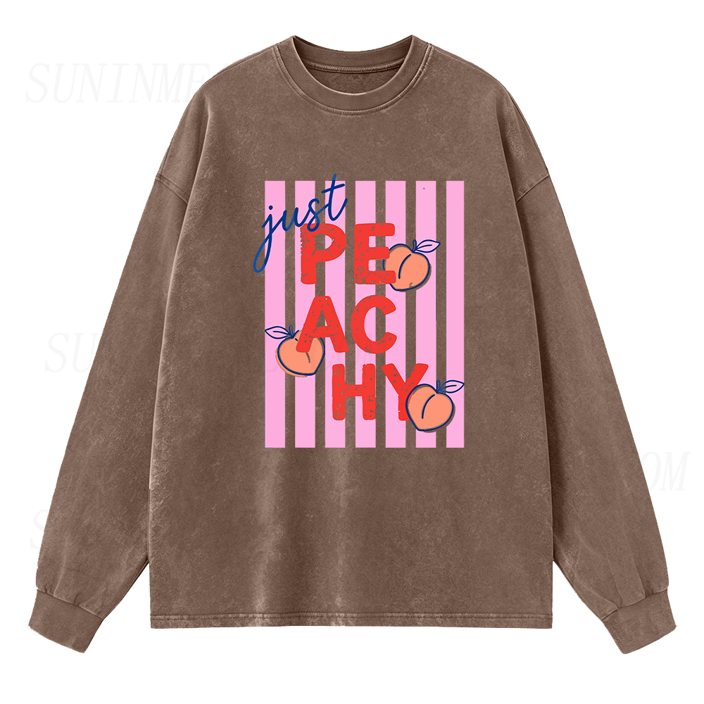 Just Peachy Long Sleeve Unisex Tee