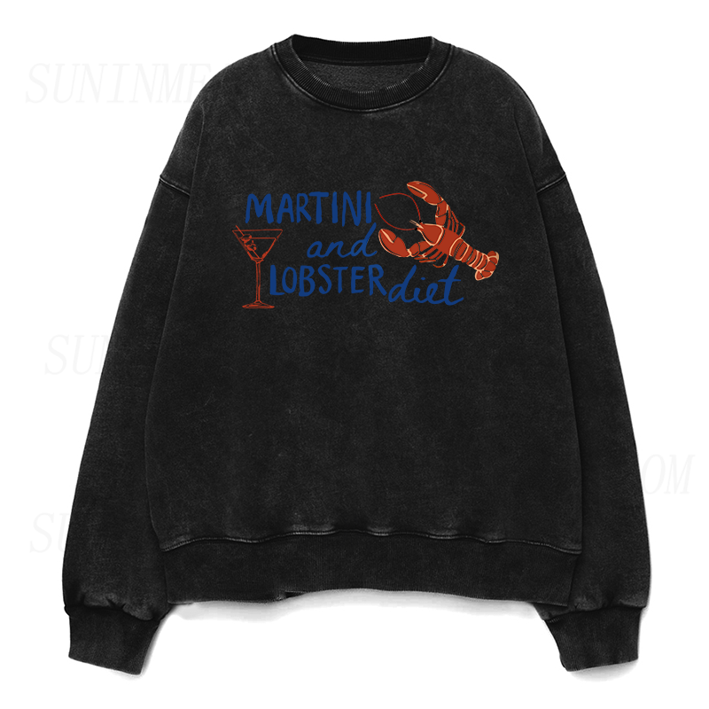 Martini and Lobster Diet Unisex Crewneck Sweatshirt