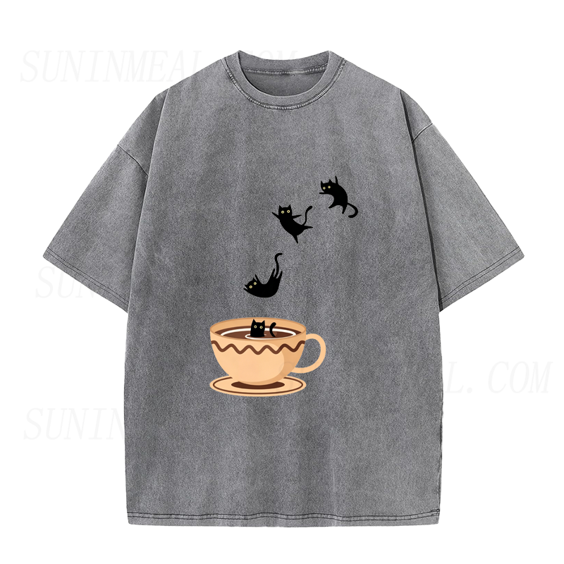 Cats in Coffee Unisex Tee