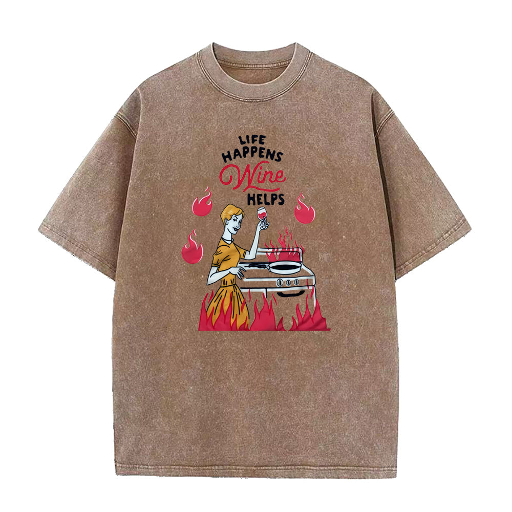 Life Happens, Wine Helps Unisex Tee