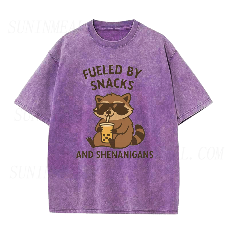 Fueled By Snacks Raccoon Tee