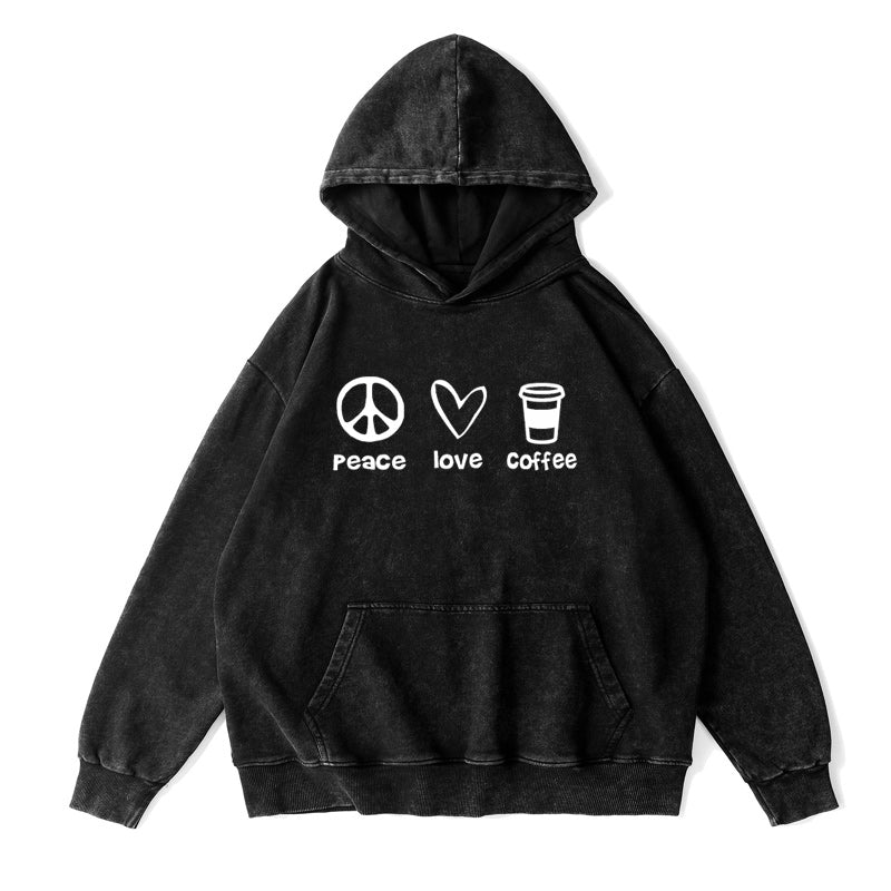 Peace Love Coffee Unisex Hoodie