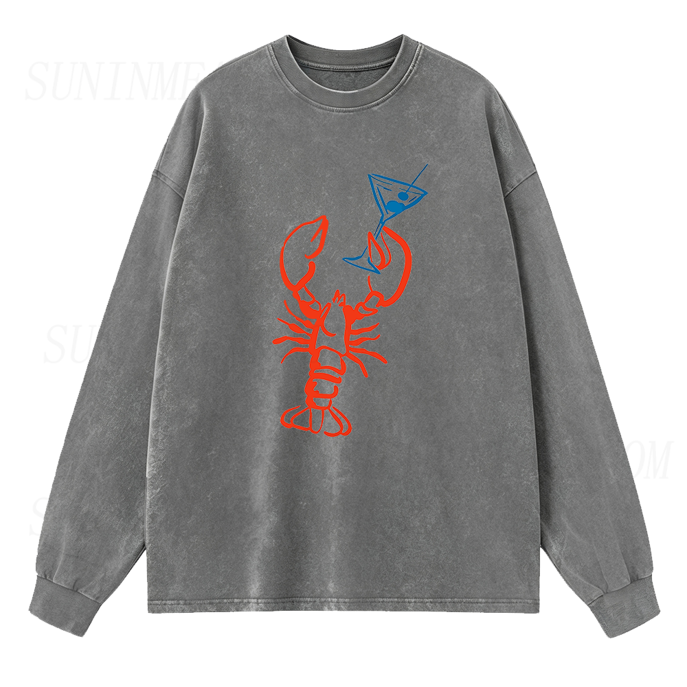 Lobster Martini Long Sleeve Unisex Tee