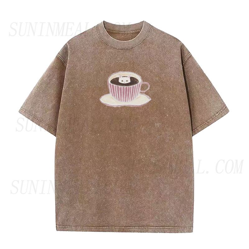 Feline Cat Coffee Tee