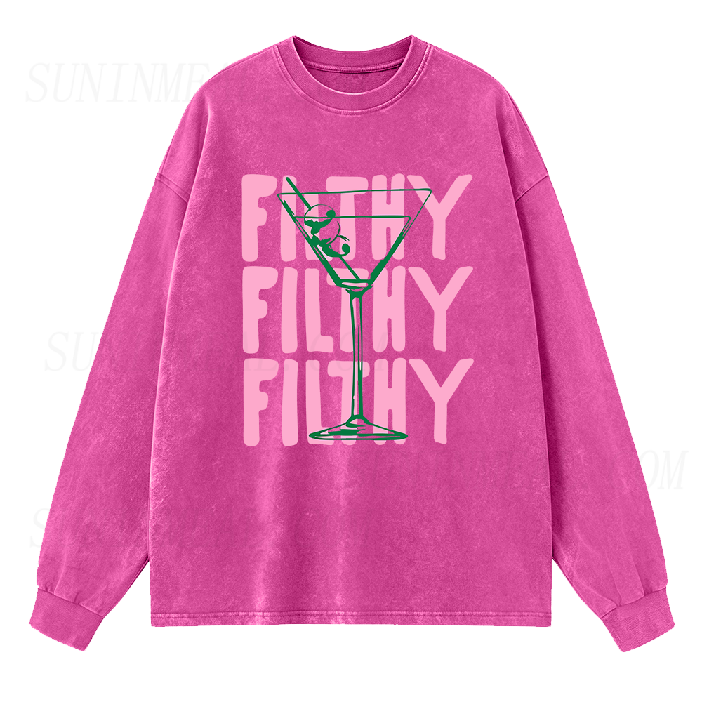 Filthy Martini Long Sleeve Unisex Tee