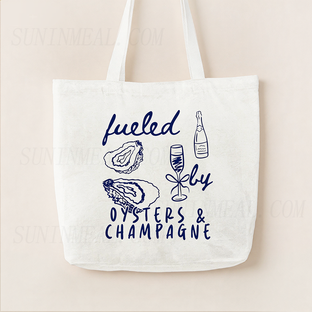 Fueled By Oysters & Champagne Canvas Tote Bag