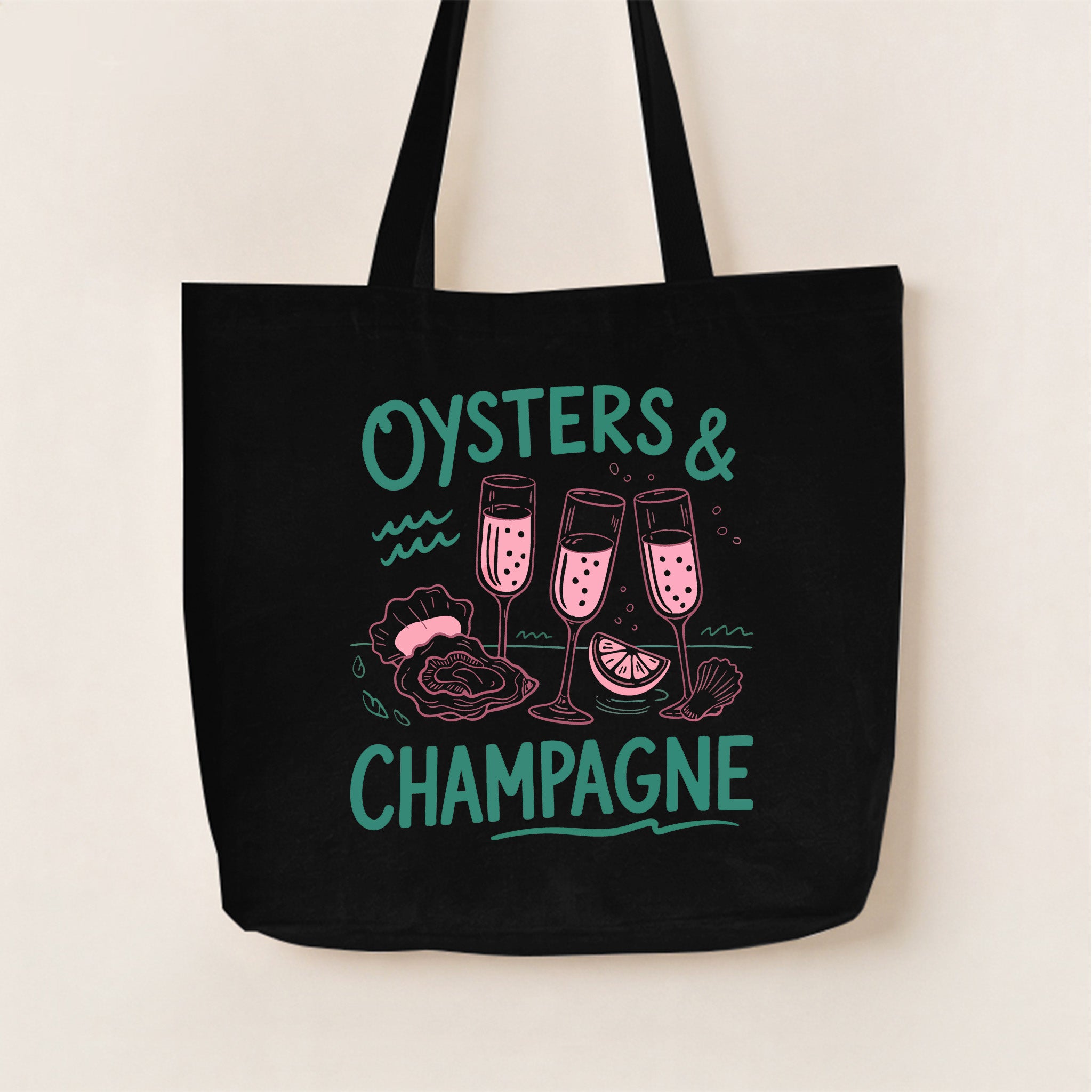 Oysters and Champagne Canvas Tote Bag
