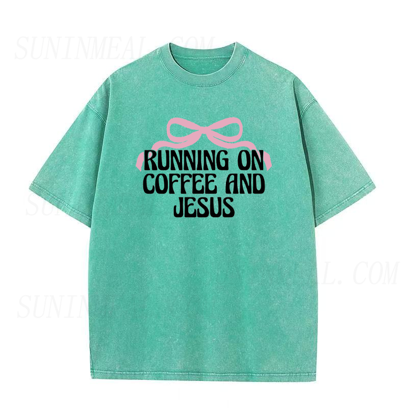 Running on Coffee and Jesus Unisex Tee