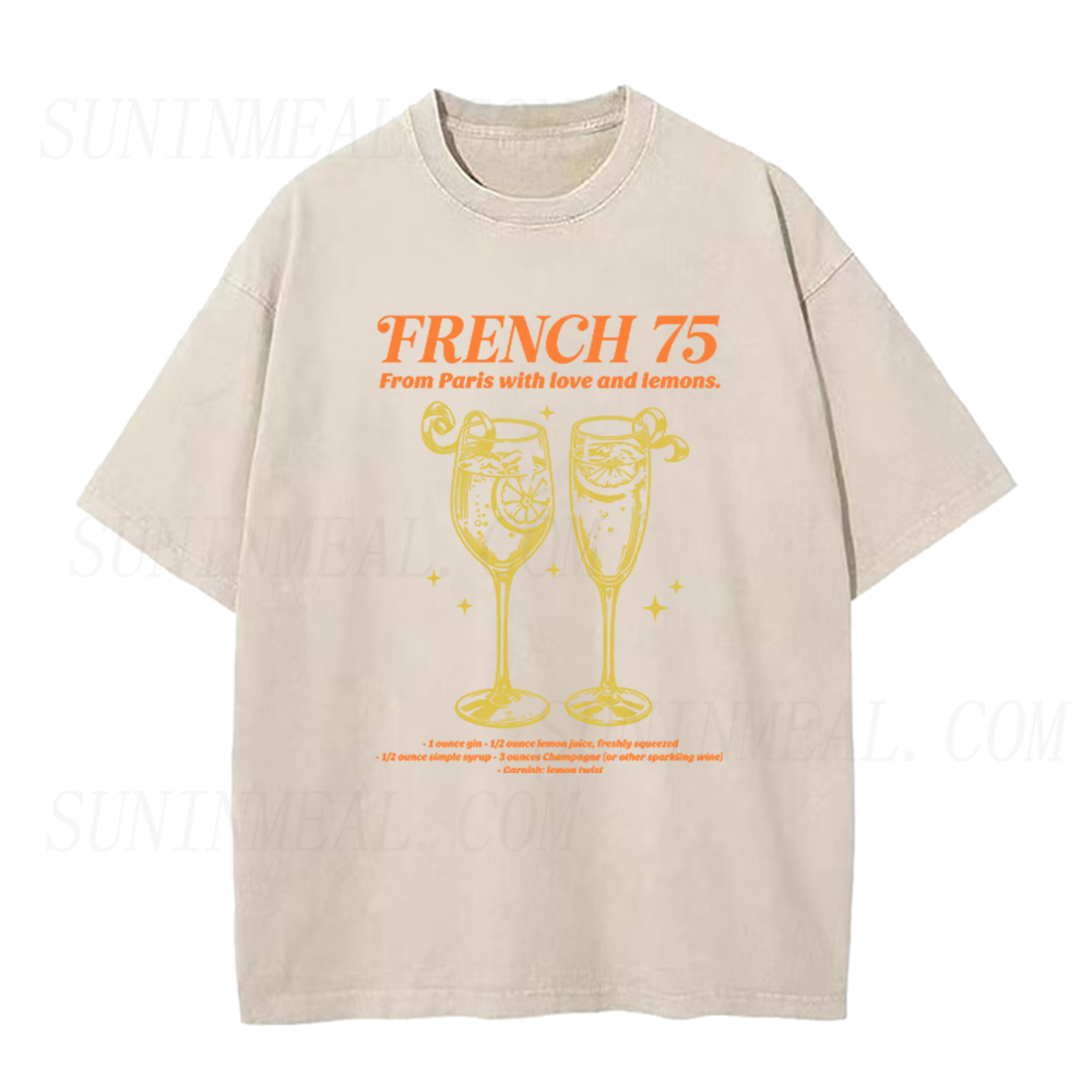 From Paris With Love And Lemons French 75 Cocktail Unisex Tee