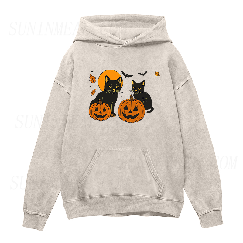 Black Cat Pumpkin Unisex Hoodie