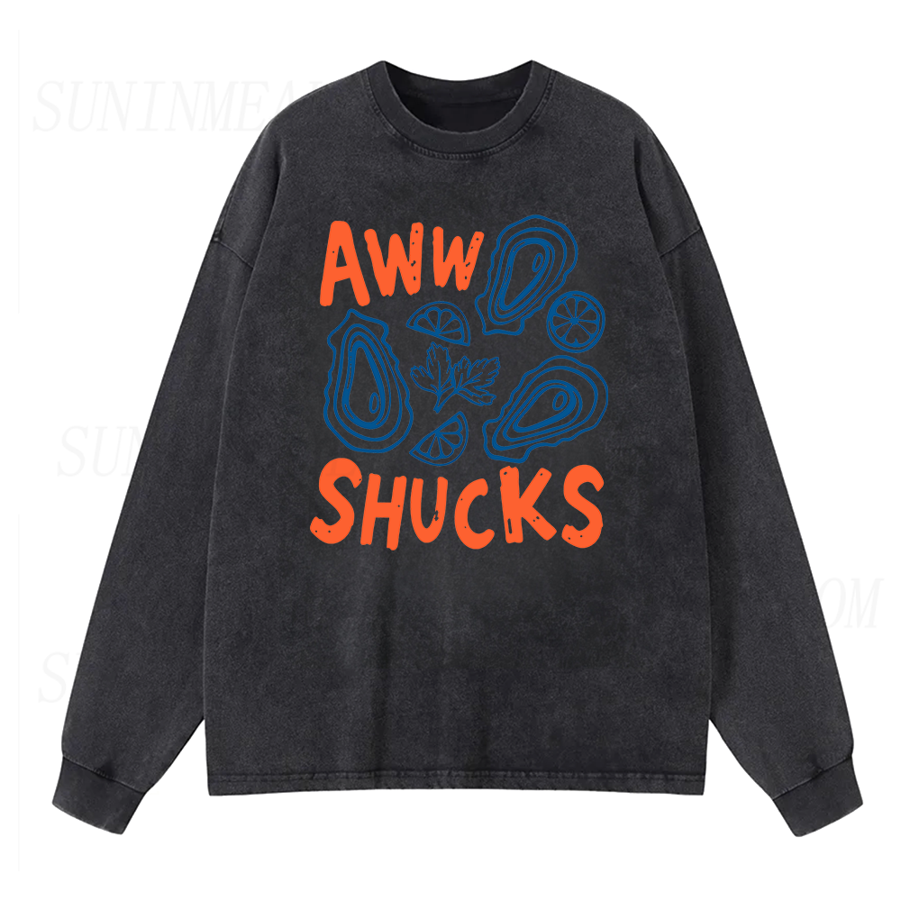 Aww Shucks Oyster Long Sleeve Unisex Tee