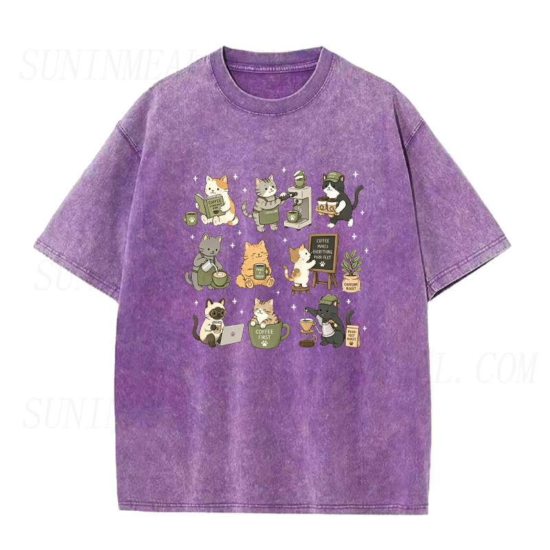 Cute Coffee Cats Unisex Tee
