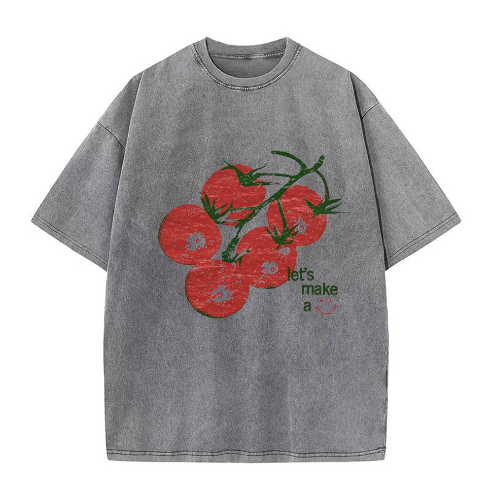 Tomato let's make a smile Unisex Tee