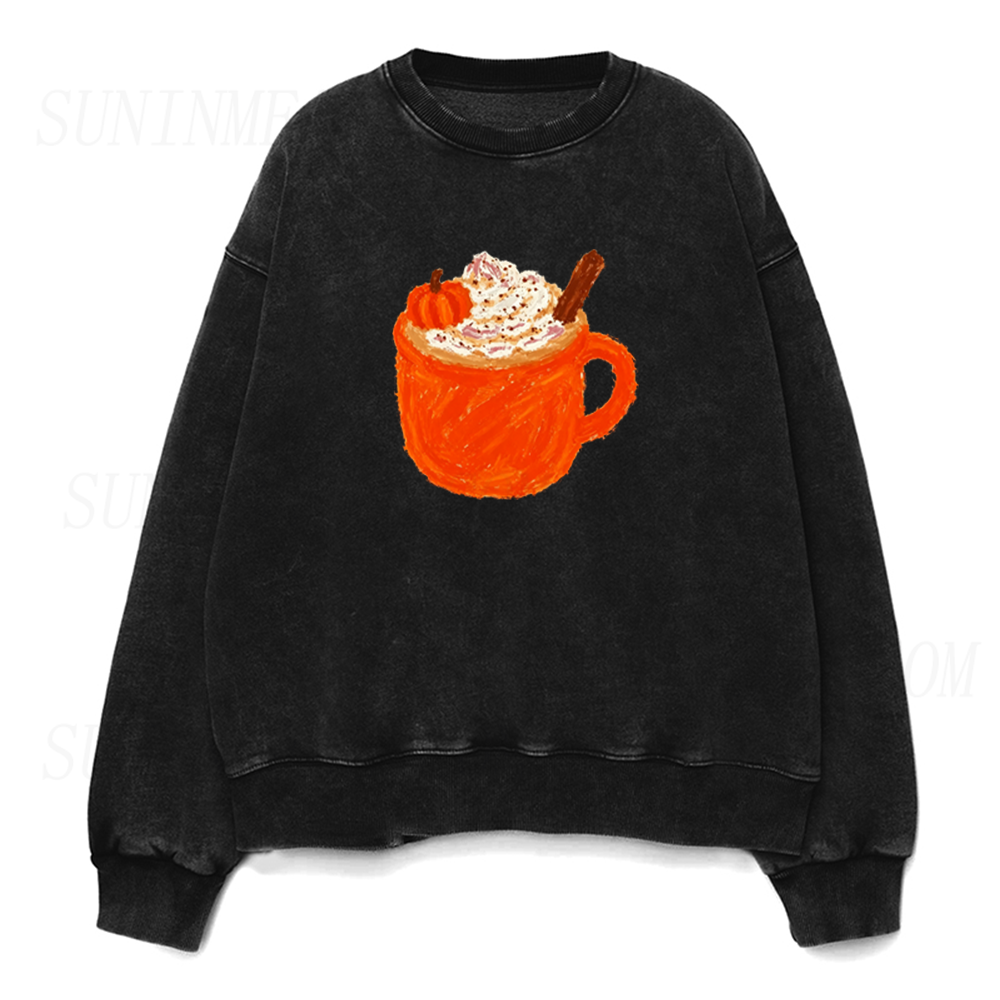 Pumpkin Spice Latte Fall Coffee Lover Unisex Crewneck Sweatshirt