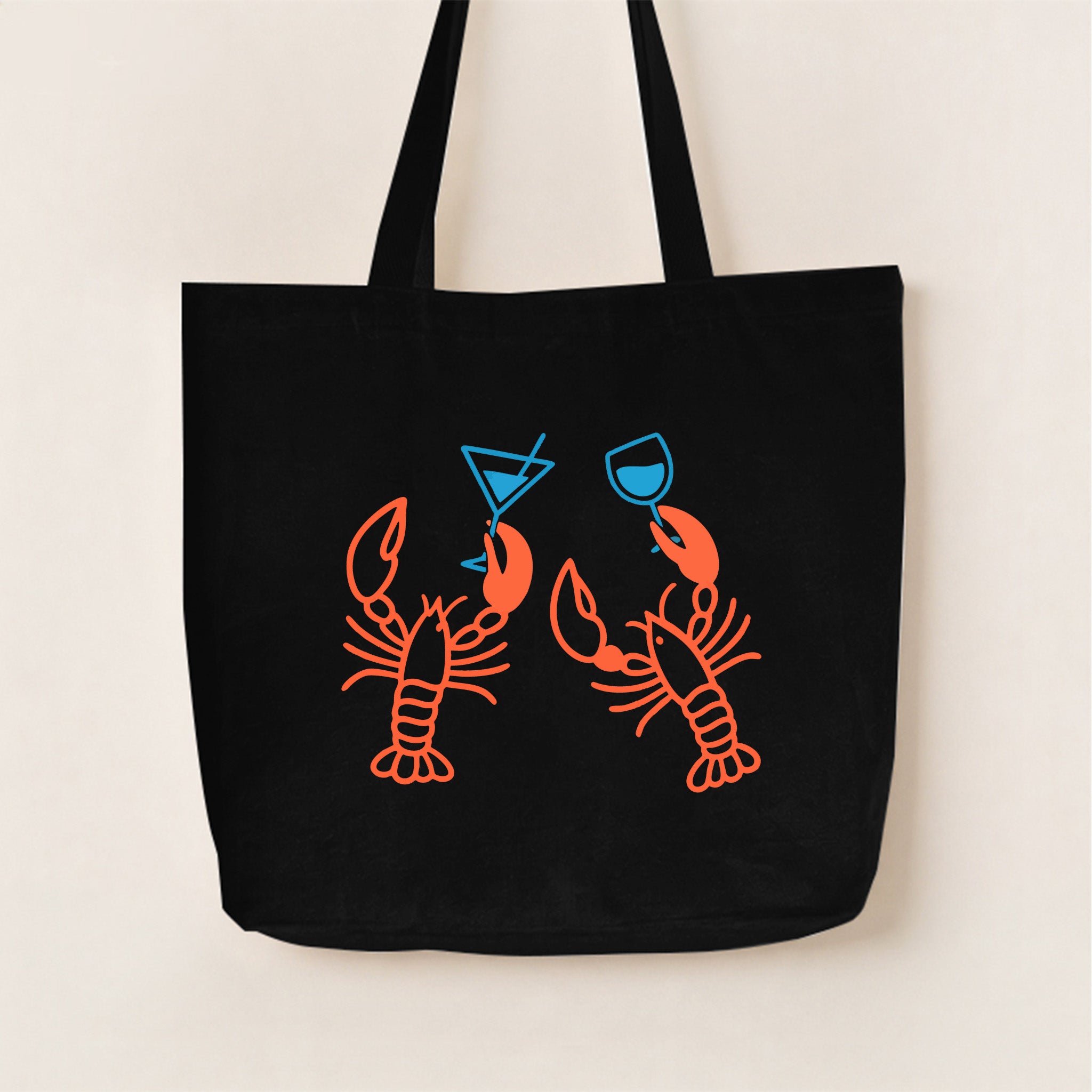 Martini Lobster Canvas Tote Bag