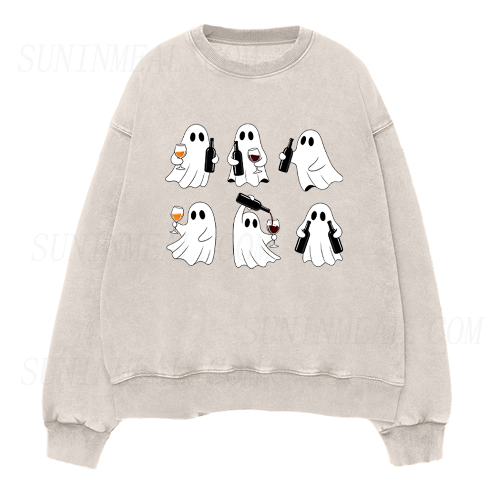 Ghost Drinking Unisex Crewneck Sweatshirt