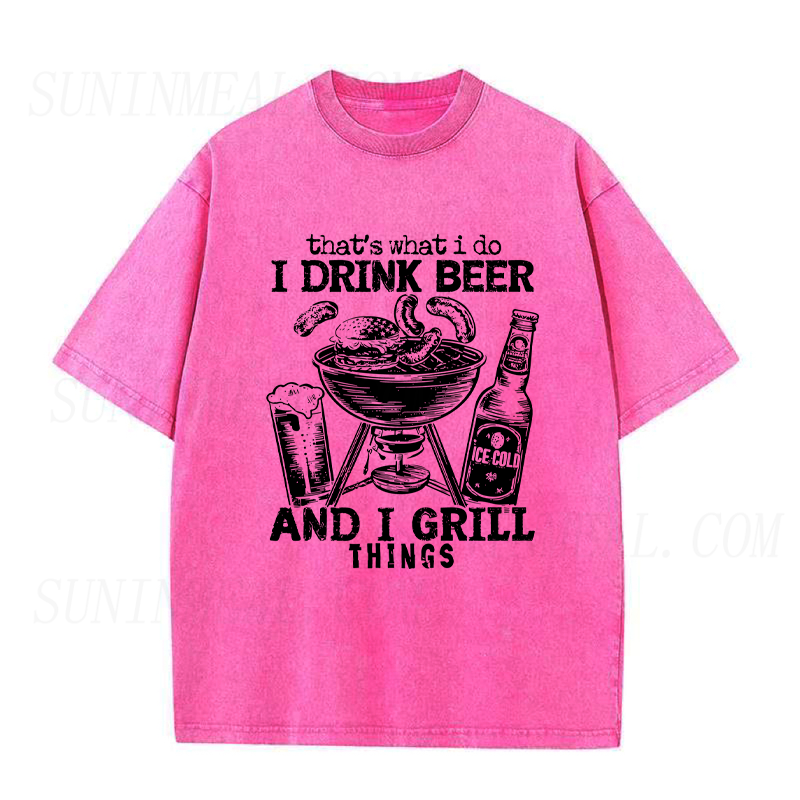 Drink Beer And Grill Unisex Tee