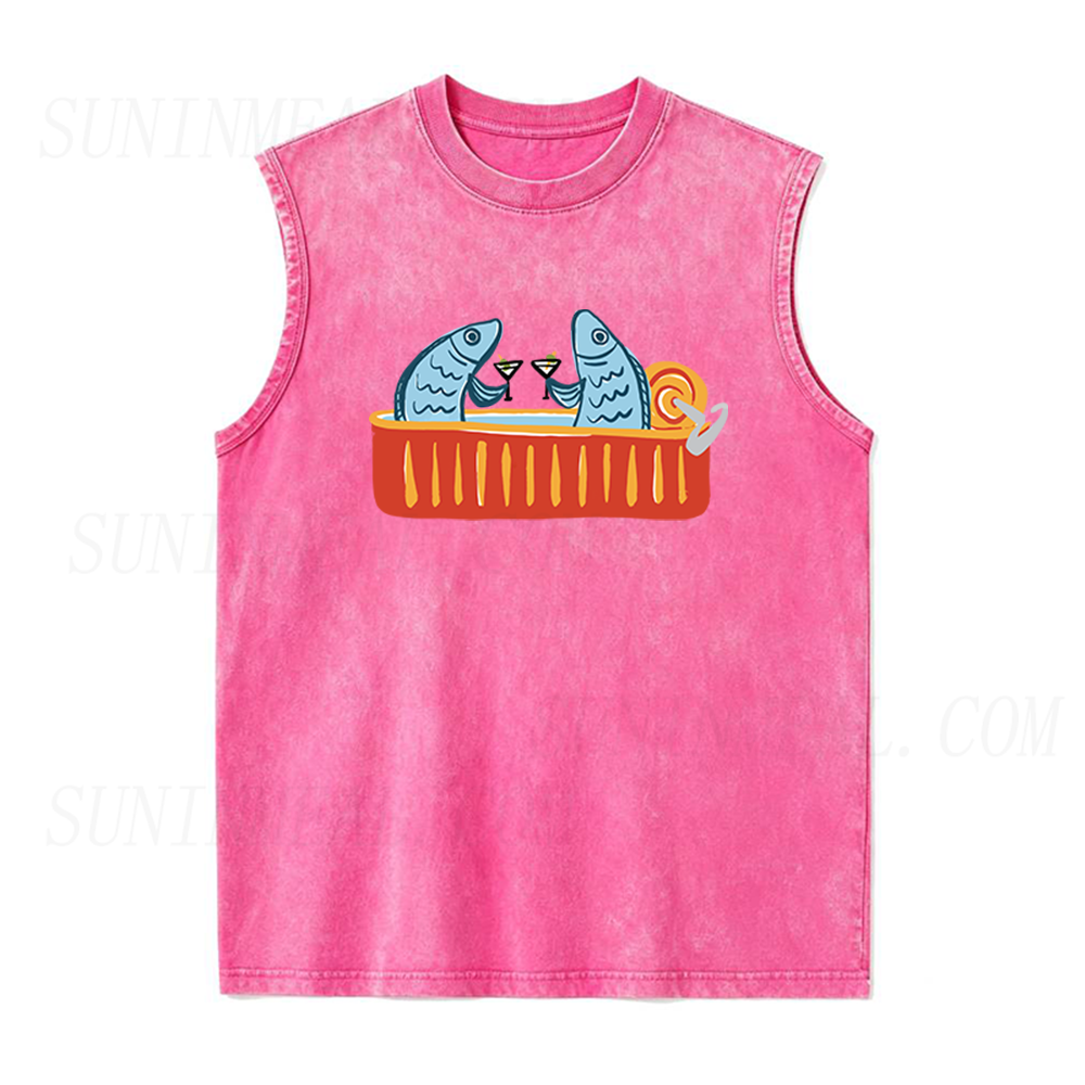 Martini Sardine Unisex Tank Top