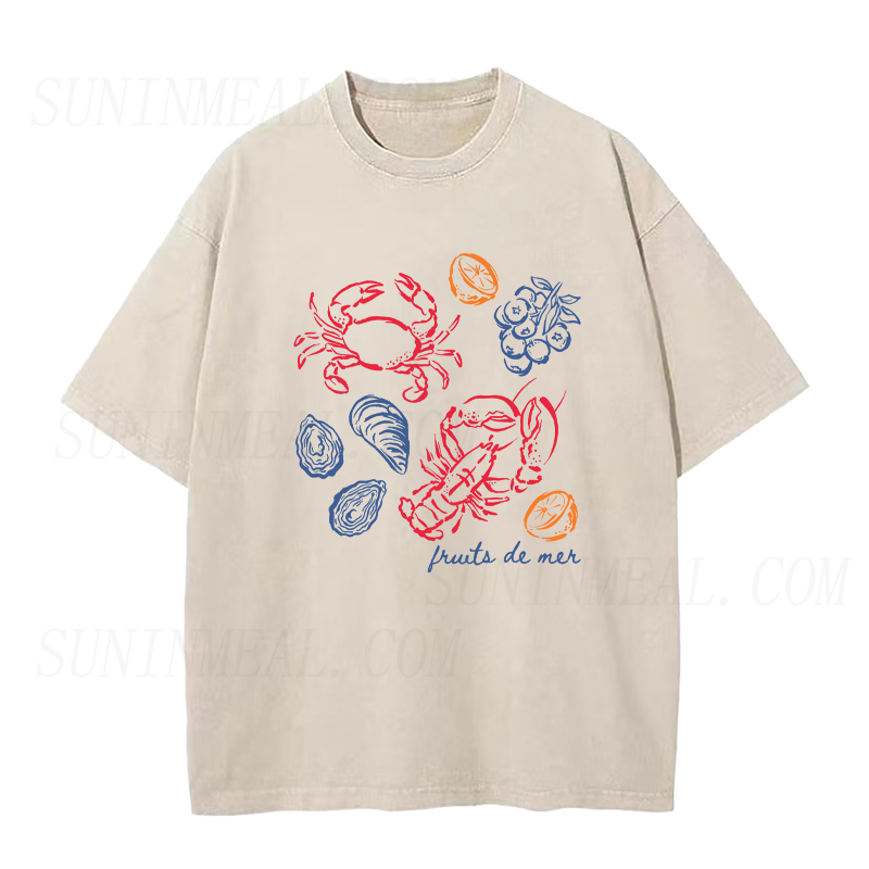 French Coastal Seafood Unisex Tee