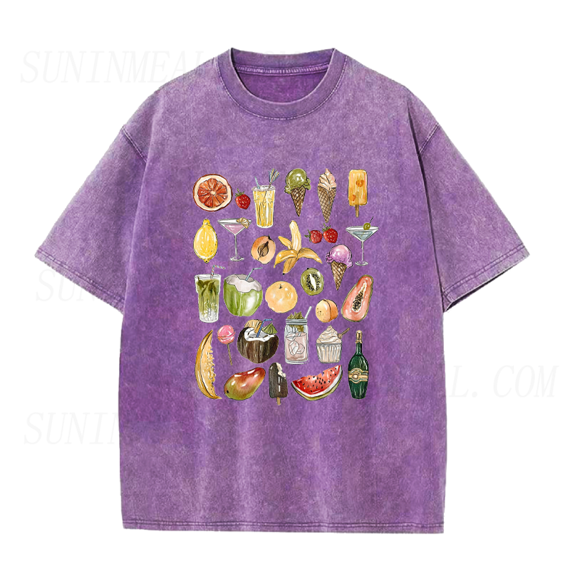 Tropical Fruit and Cocktail Dessert Unisex Tee