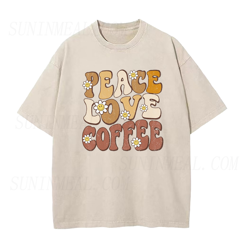 Peace Love Coffee Unisex Tee