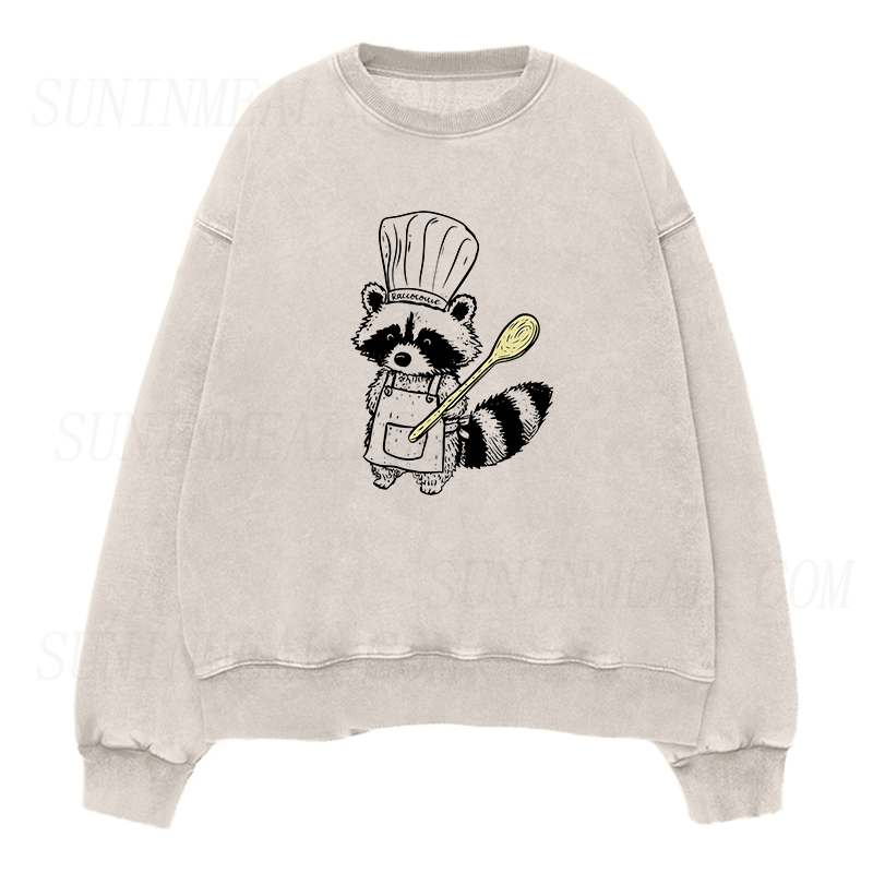 Cute Raccoon Chef Unisex Crewneck Sweatshirt