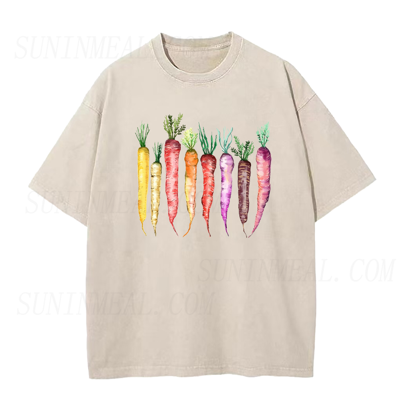 Watercolor Rainbow Carrots Unisex Tee