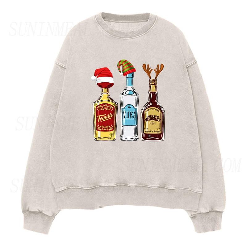 Tequila Vodka Whiskey Unisex Crewneck Sweatshirt