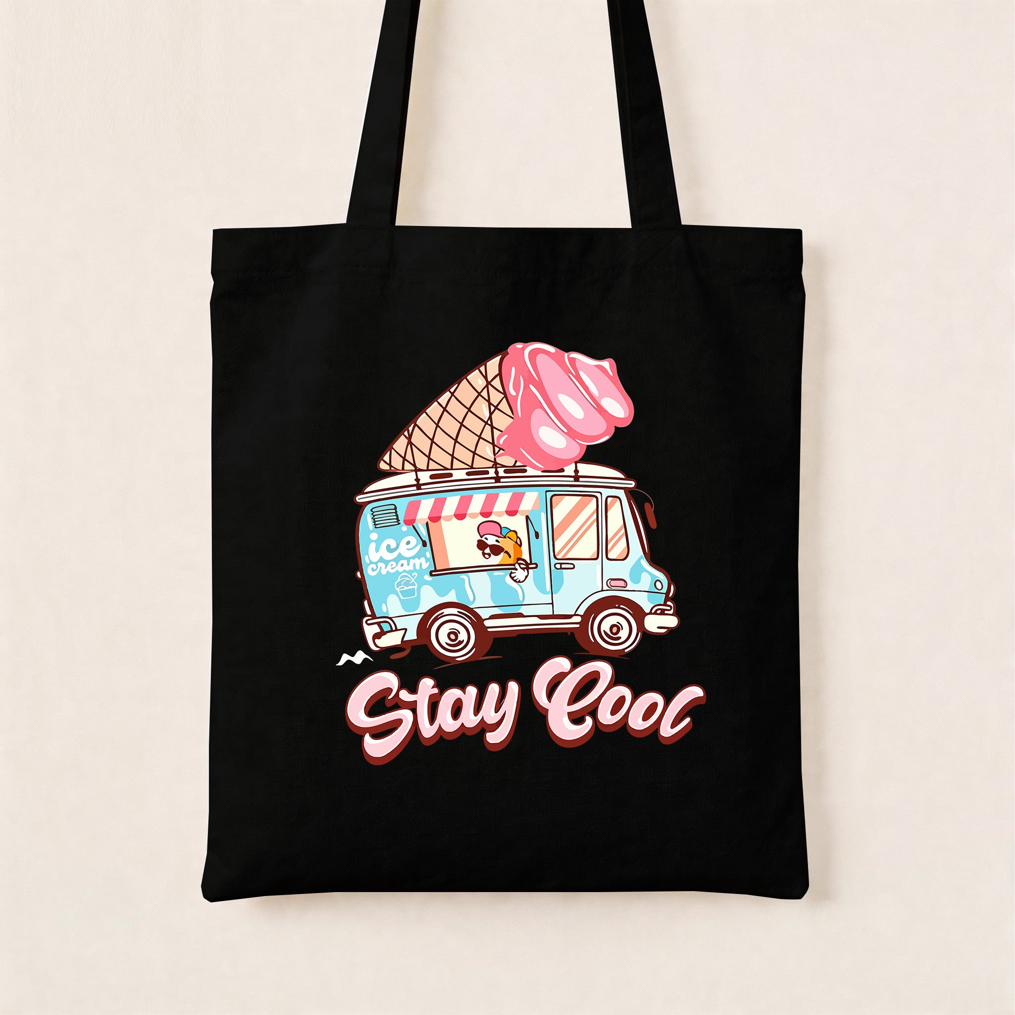 Stay Cool Ice Cream Canvas Tote Bag