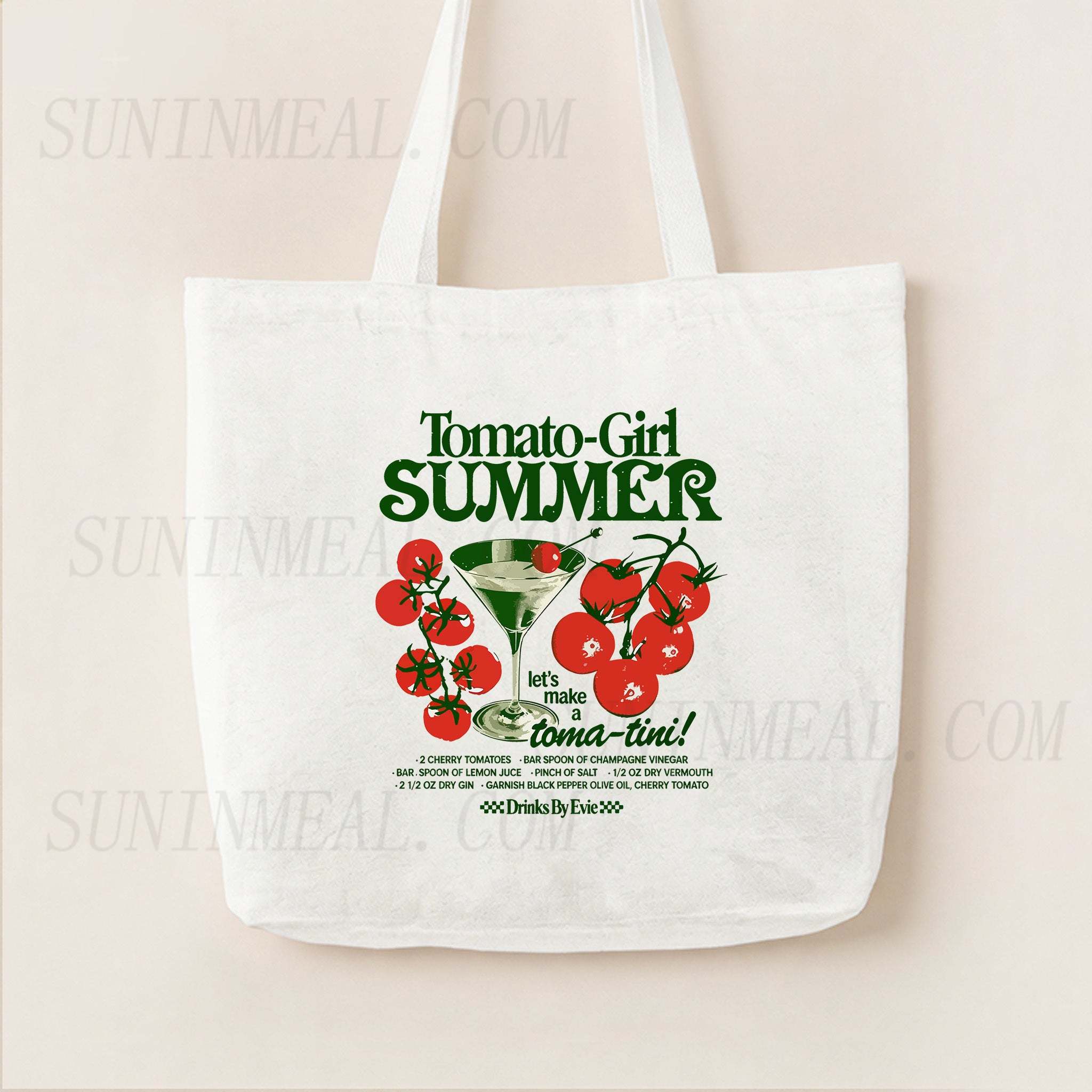 Tomato Girl Summer Canvas Tote Bag